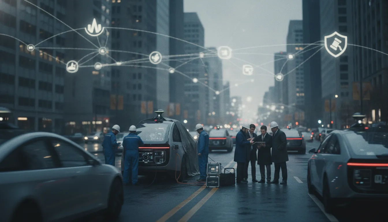 Illustration for "NHTSA Probe into Cybercab Ripples Across AV Sector"